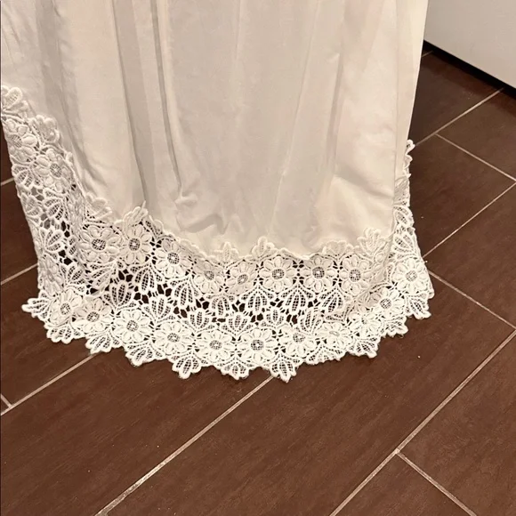 Strapless Lace-Trimmed Maxi Dress Perfect for Special Occasions or the Beach! - Picture 4 of 5